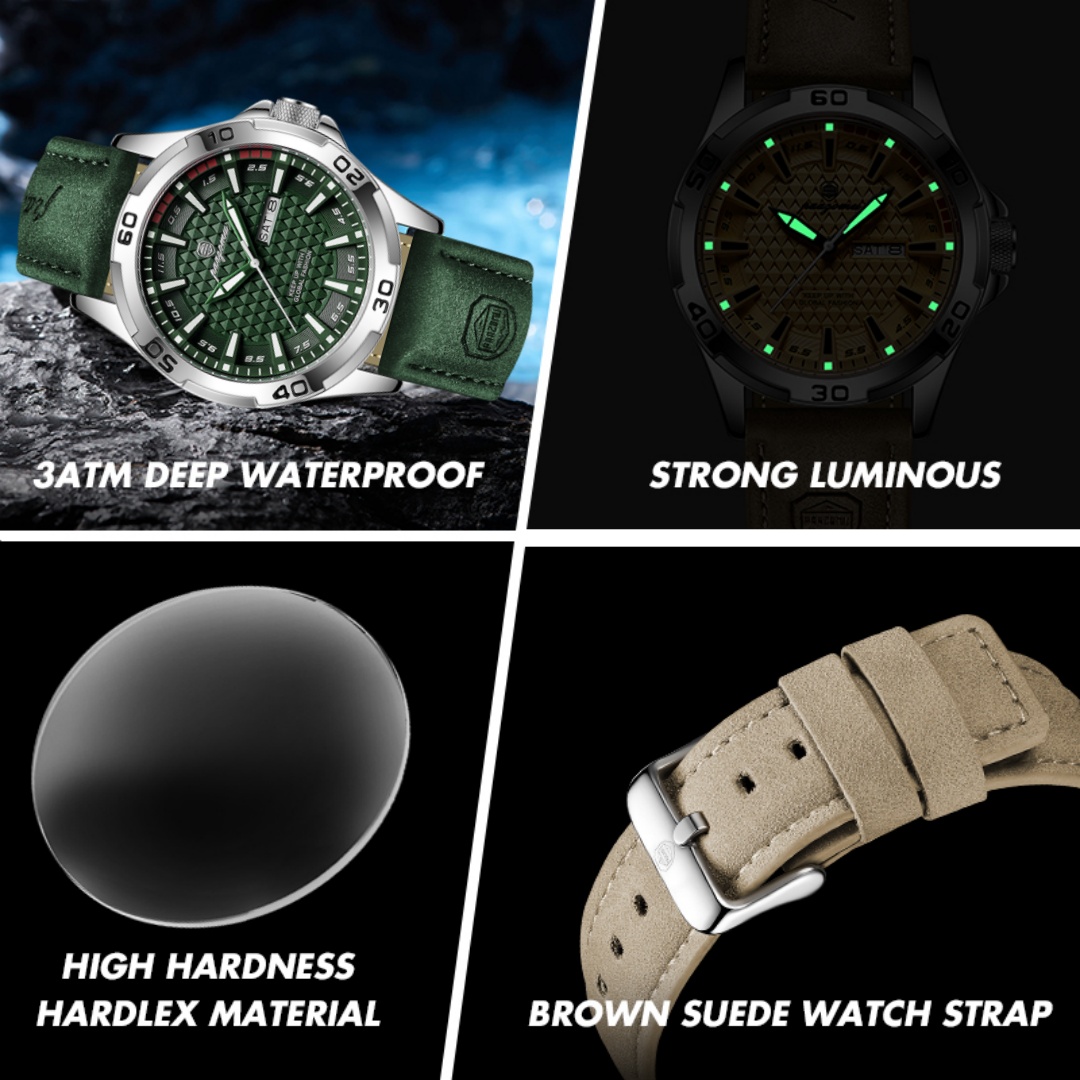 PAAZOMU Luxury Brand Men Watch - Leather Watch Band Men review and price