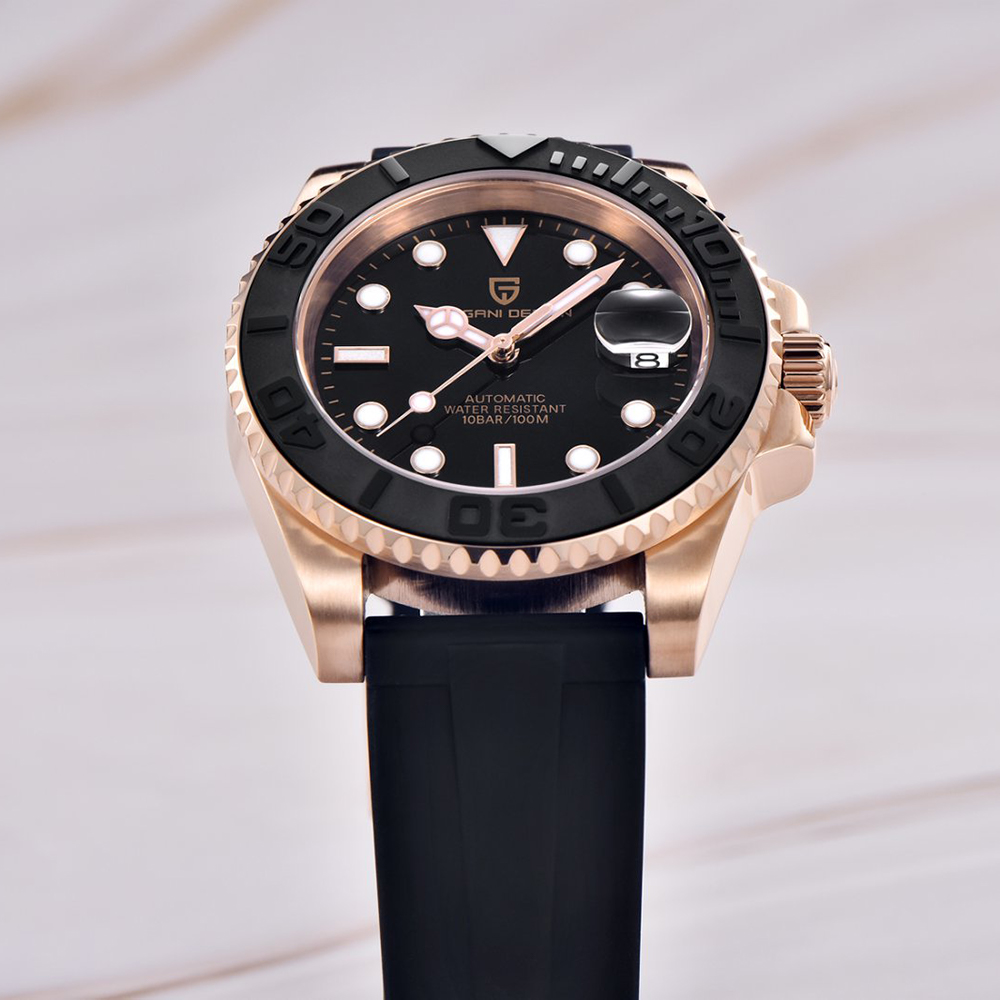 PAGANI DESIGN Automatic Watch  - Rubber Strap Diver review and price