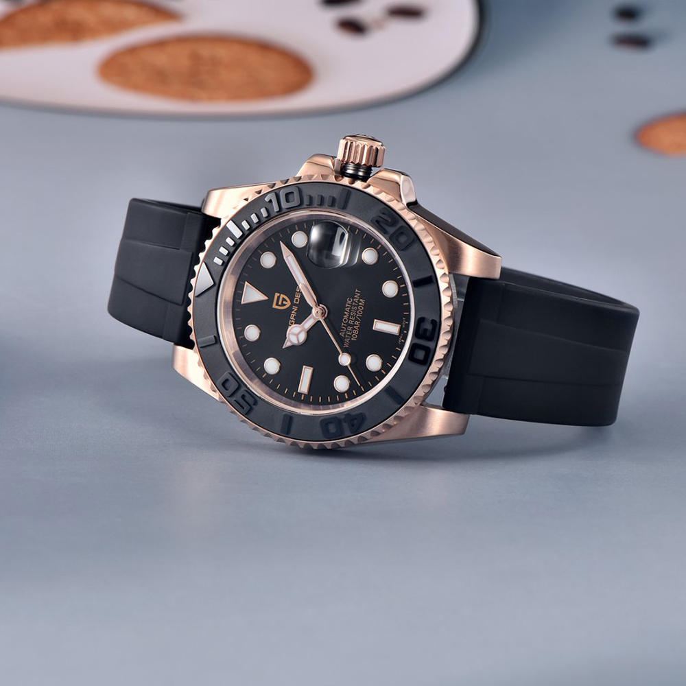PAGANI DESIGN Automatic Watch  - Rubber Strap Diver review and price