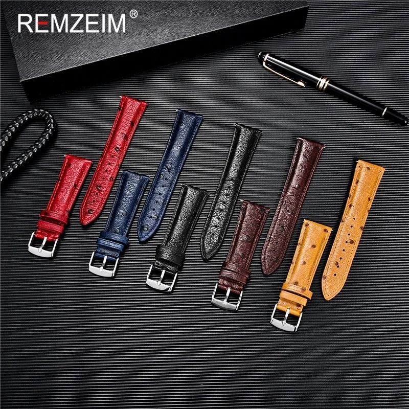 Colorful Ostrich Pattern Watch - Suede Strap Watch review and price