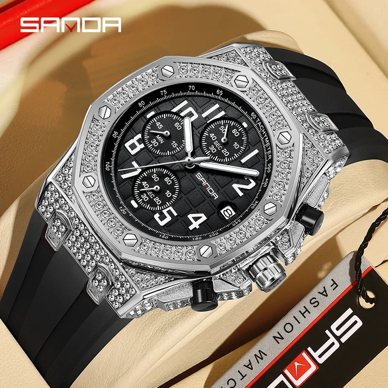 SANDA 7026 Men's Quartz Watch  - Rubber Strap Diver review and price