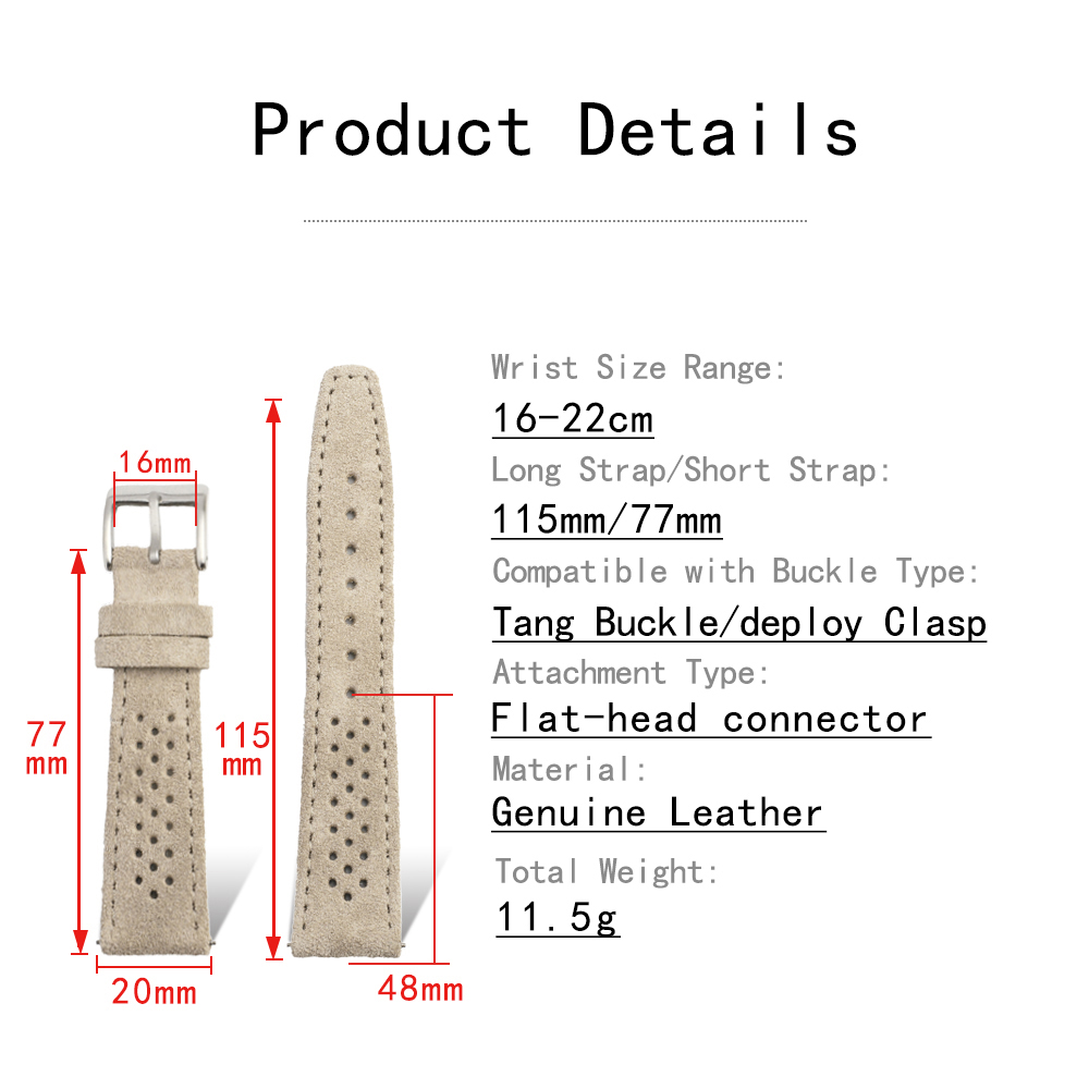 18mm 19mm 20mm 21mm Rally Raci - Suede Strap Watch review and price